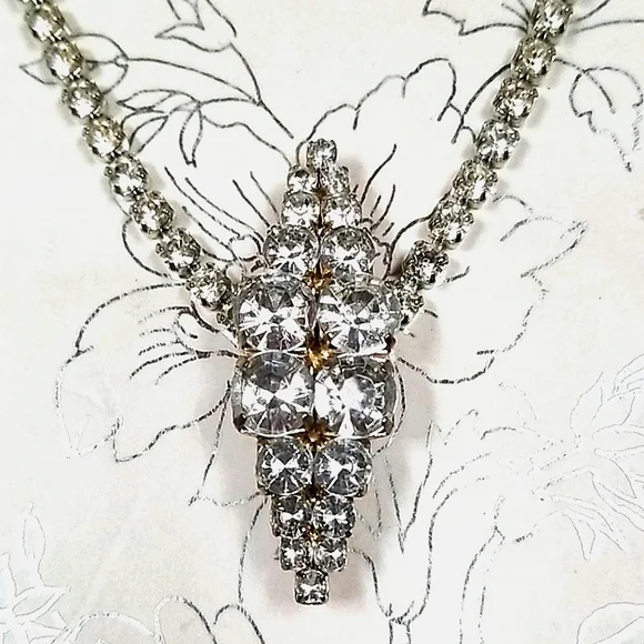 Vintage Rhinestone Brooch & Necklace Assemblage - Picture 2 of 13